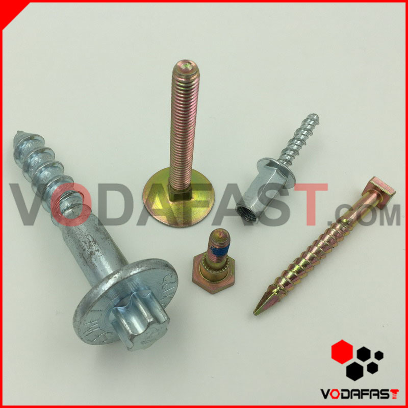 Customized Special Round Head Bolt with Flange Nut