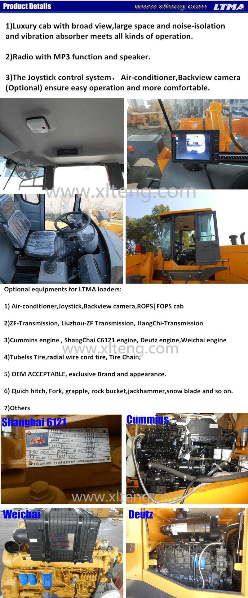 22 Ton Block Handle Arrangement Forklift Wheel Loader for Sale