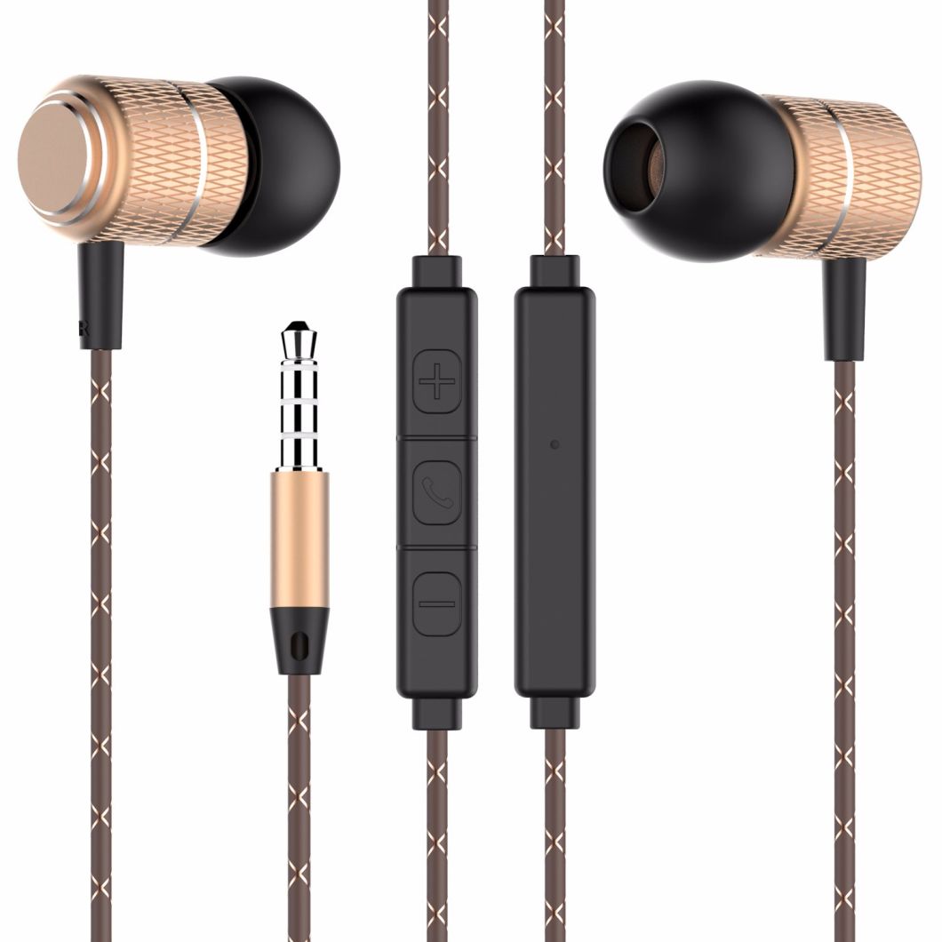 Tbz New Asia Stereo Original in-Ear Metal TPE Wire Earphone with Microphone