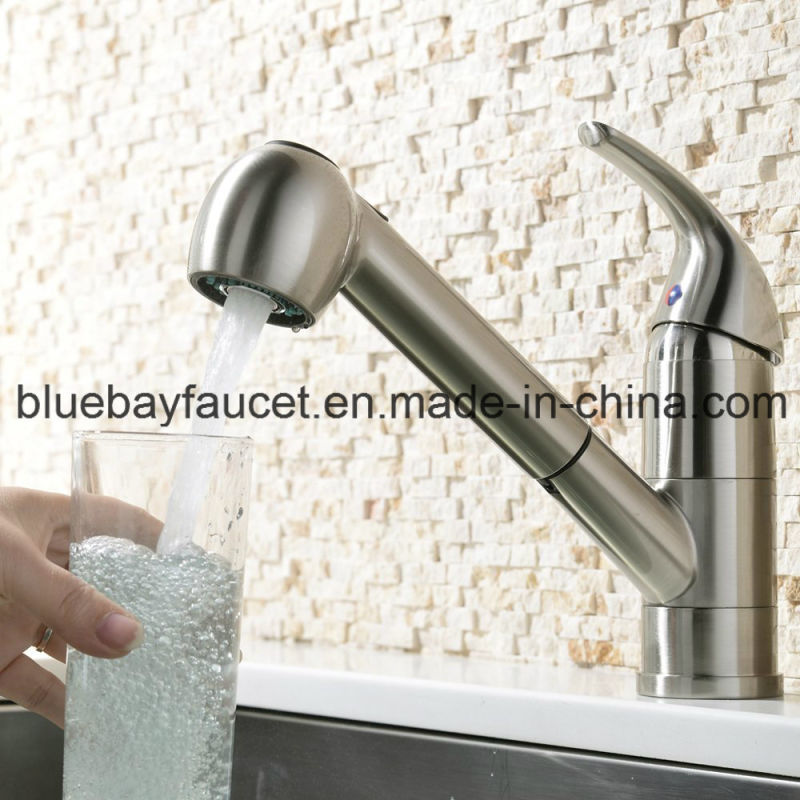 Single Lever Brass Pull out Kitchen Sink Faucet