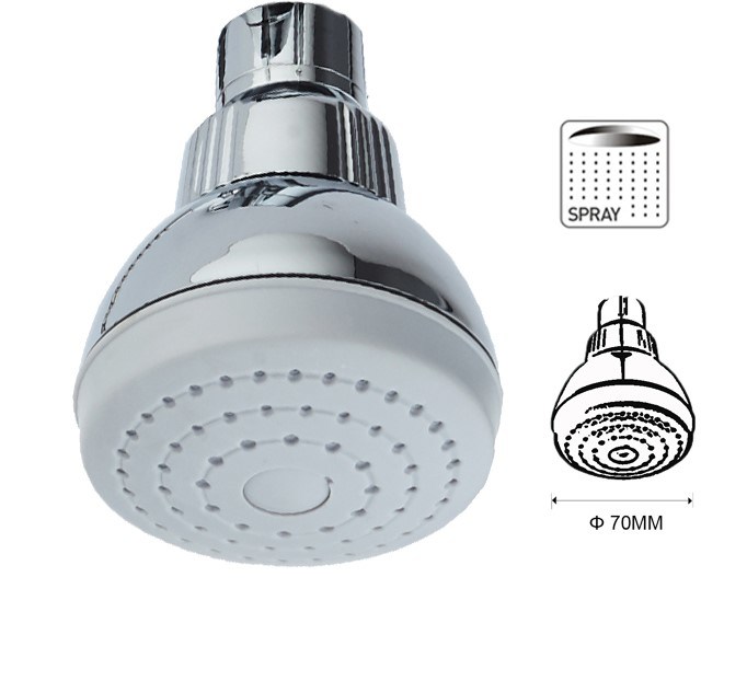 3 Functions Chrome ABS Plastic Small Overhead Top Shower Head