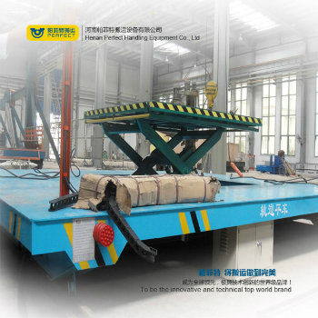 Steel Beam Transfer Trolley with Hydraulic Lifting Table