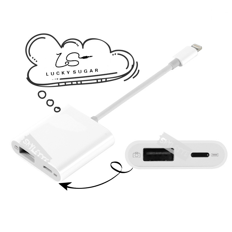 USB Camera Adapter OTG Convertor Cable with Charging Charger for iPad Mini Air PRO and for iPhone Ypf46