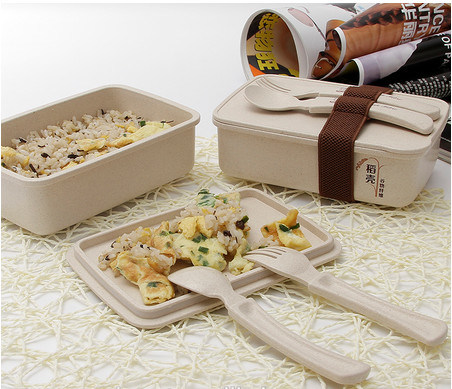 Eco-Friendly Biodegradable Multi Function Bento Wheat Fiber Lunch Box