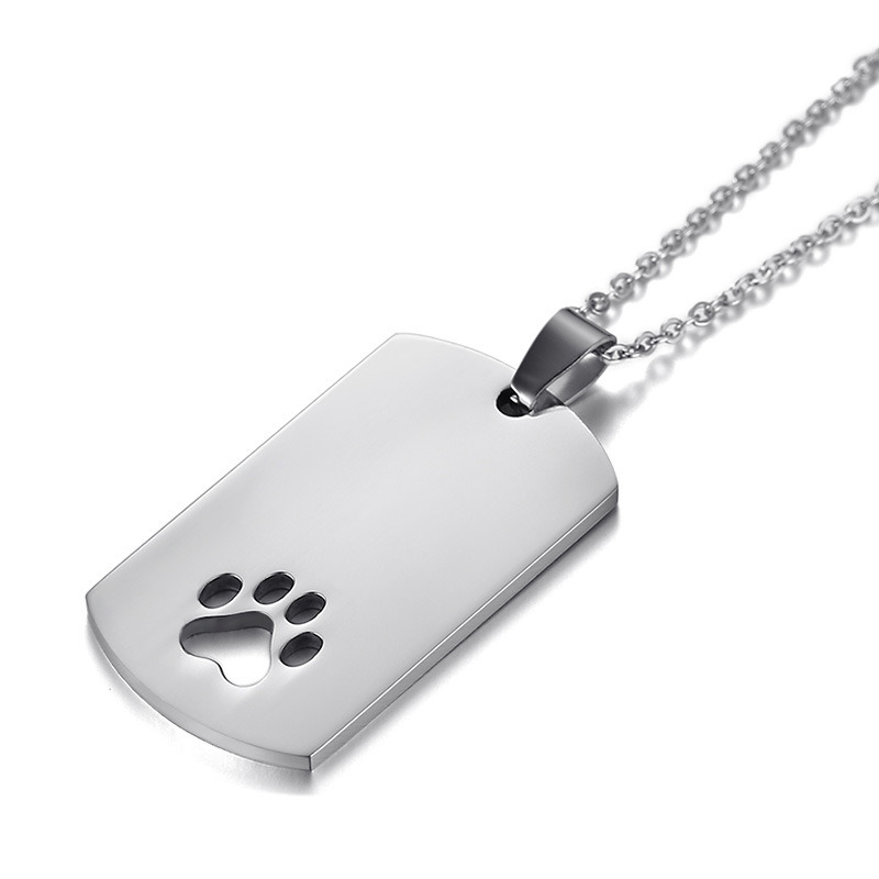 Fashion Accessories Jewelry Stainless Steel Necklace pendant Dog Tag