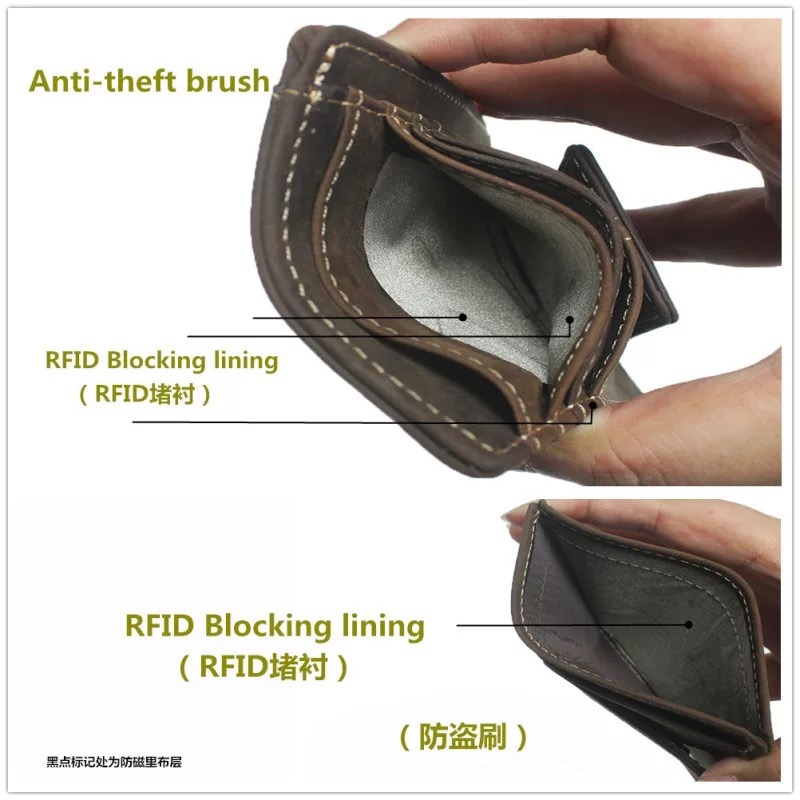 Vintage Leather Credit Card Holder Slim Mini Wallet Magnet Money Clip Wallet