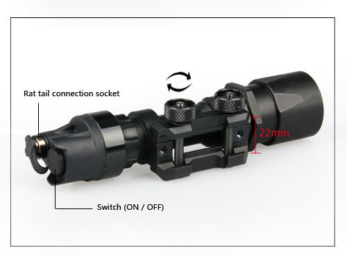 Tactical Torch LED Flashlight with Switch for Outdoor Hunting Cl15-0002