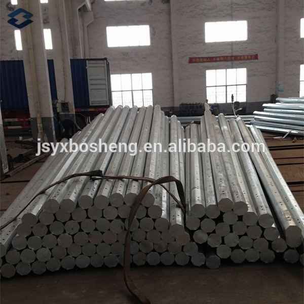 Polygonal Galvanized and Powder Coated Steel Pole