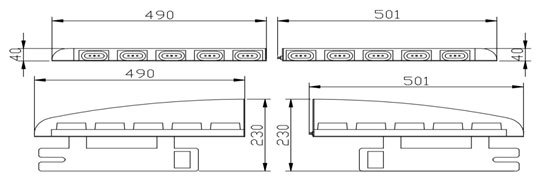 Dual Color LED Split Warning Visor Light (LTDG185T-B)