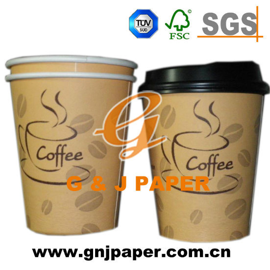 Custom Wood Pulp 8 Oz Single Wall Paper Cup Without Lid