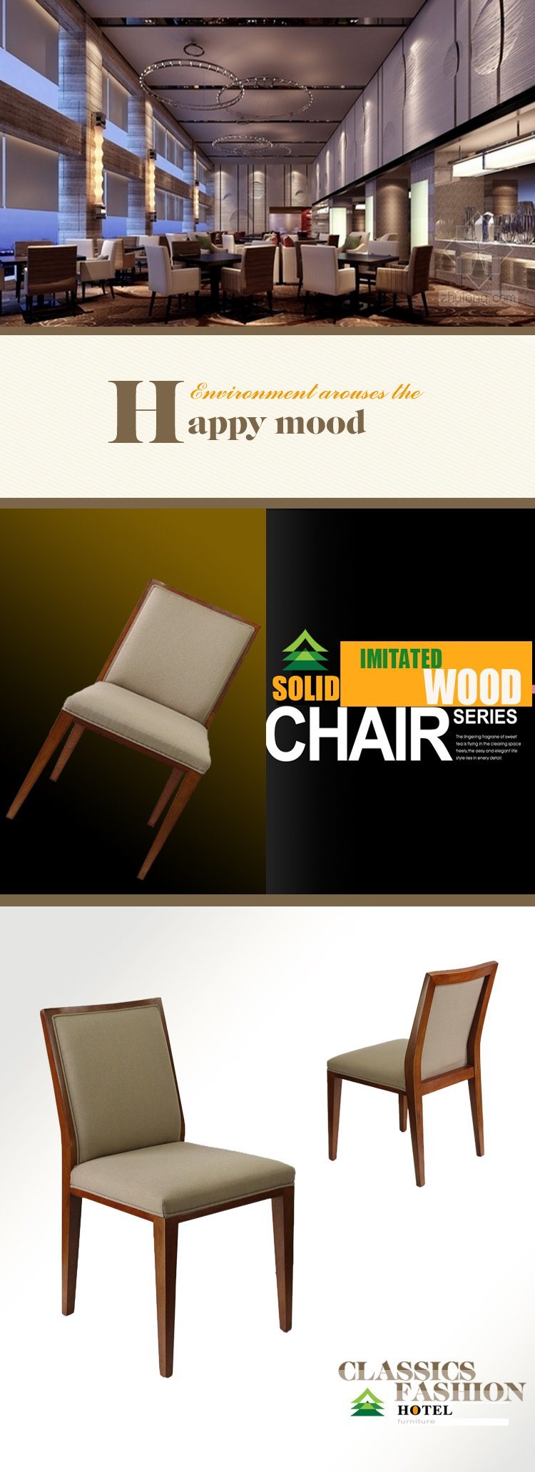 Factory Direct Modern Simple Style Wooden Living Room Chair (ZSC-05)