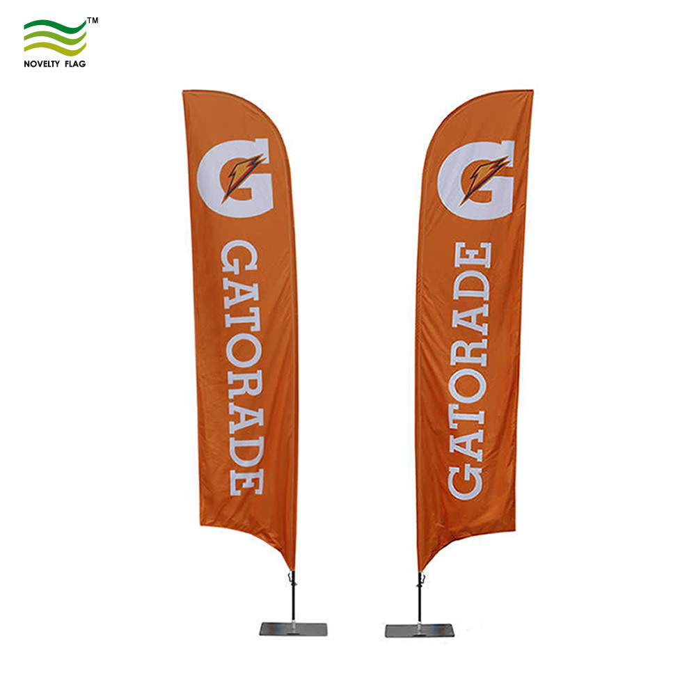 Outdoor Single Double Sided Print Teardrop Flags and Beach Feather Flag