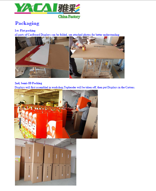 Cardboard Floor Pallet Display, Tiered Corrugated Display Stand