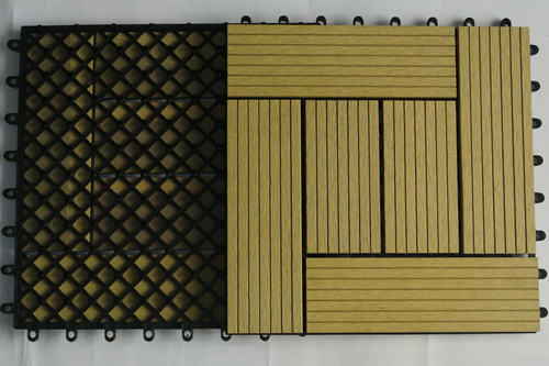 WPC Extrusion Decking/Wood Rubber Deck Tile/Swimming Pool Deck Tiles (30S30-1)