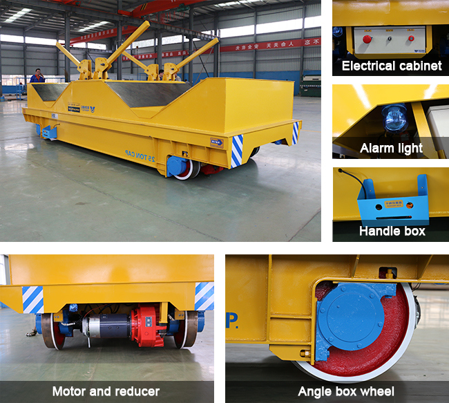 Industrial Trailer Ladle Rail Transfer Trolley Handling Cart