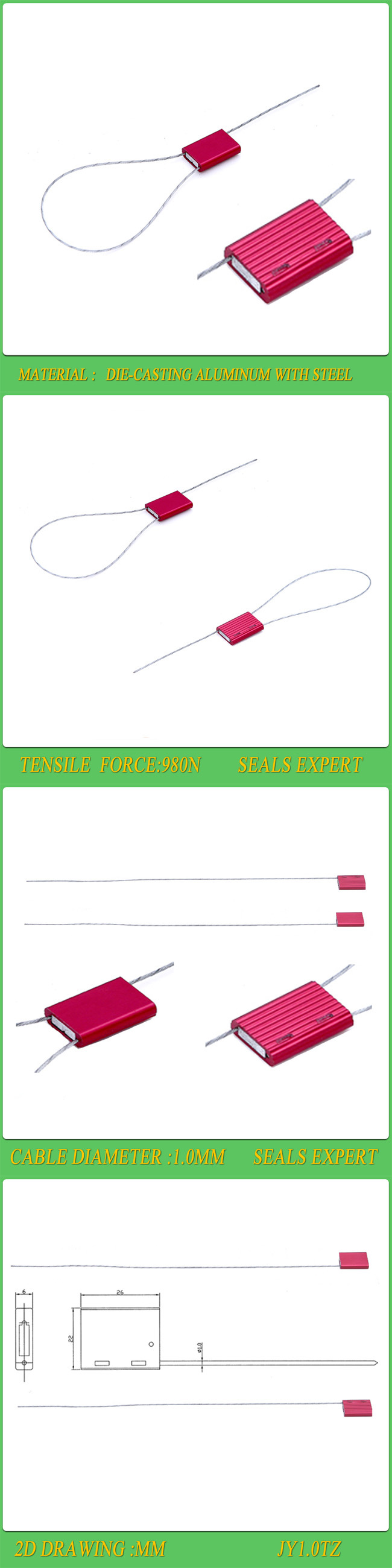 Cargo Lock Seal (JY1.0TZ) , Metal Seal