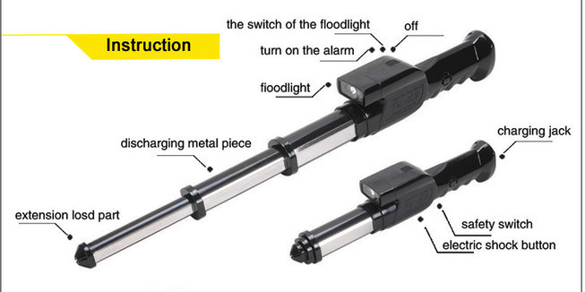 Super Bright Multifunction Police Flashlight with Strobe Light Stun Gun