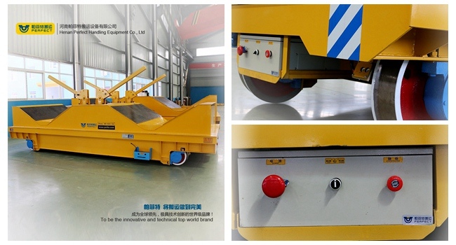 Heavy Cargo Coil Rail Handling Cart Steel Plant Transportation