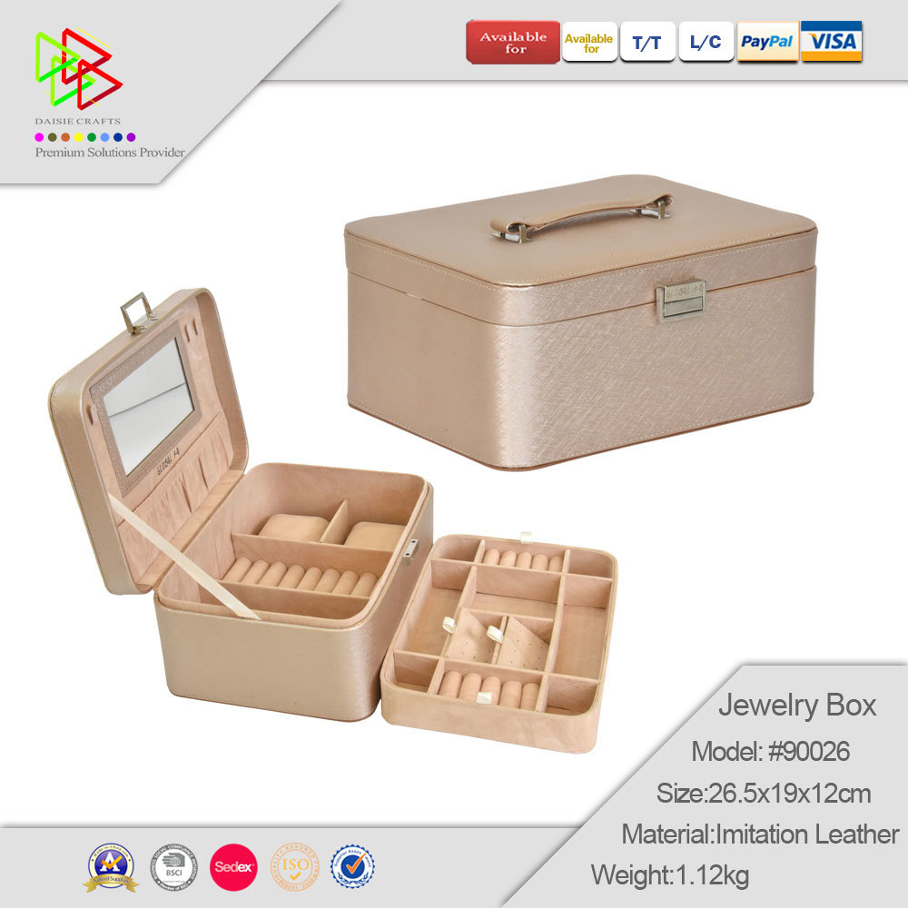 Fashion Vanity Leather Jewelry Box (90026)