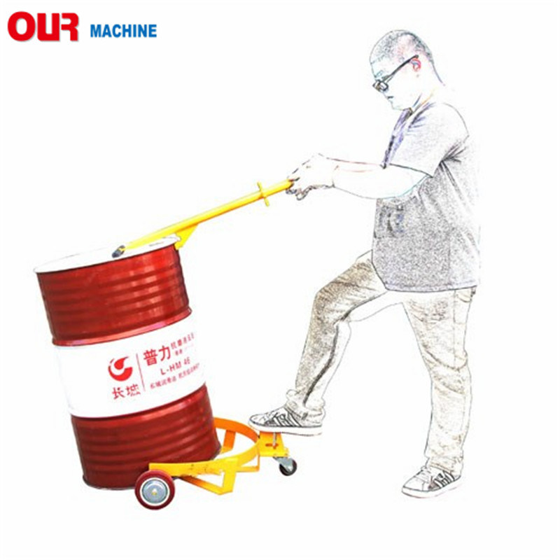 China Manufacturer 500kg Ultra Type Mechanical Oil Drum Hydraulic Hand Lift Trolley