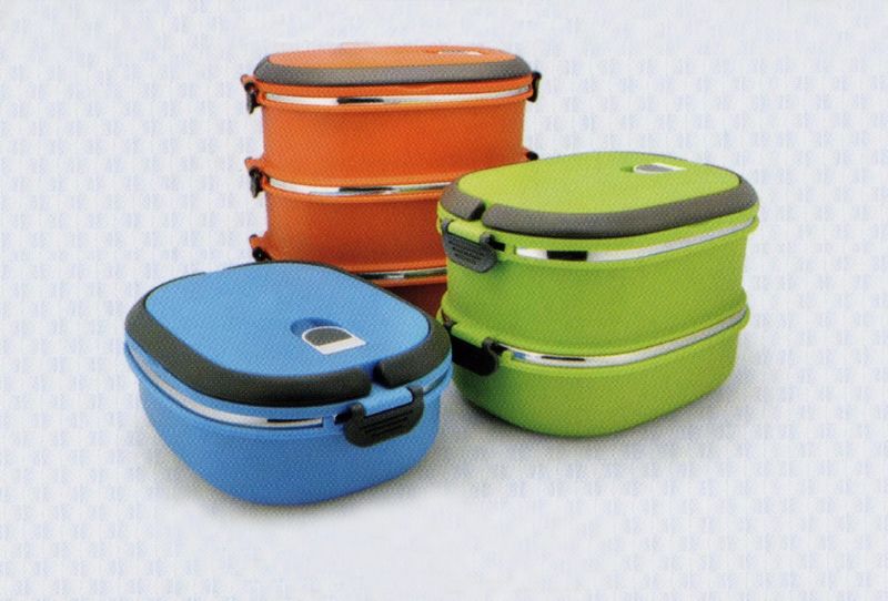 Stainless Steel 3 Layers Lunch Box with Handle