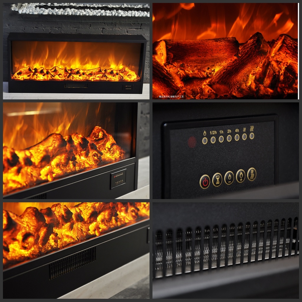 Hot Sales High Quality Ressessed or Insert or Embedded or Built-in Wall Electric Fireplace with Remote Control