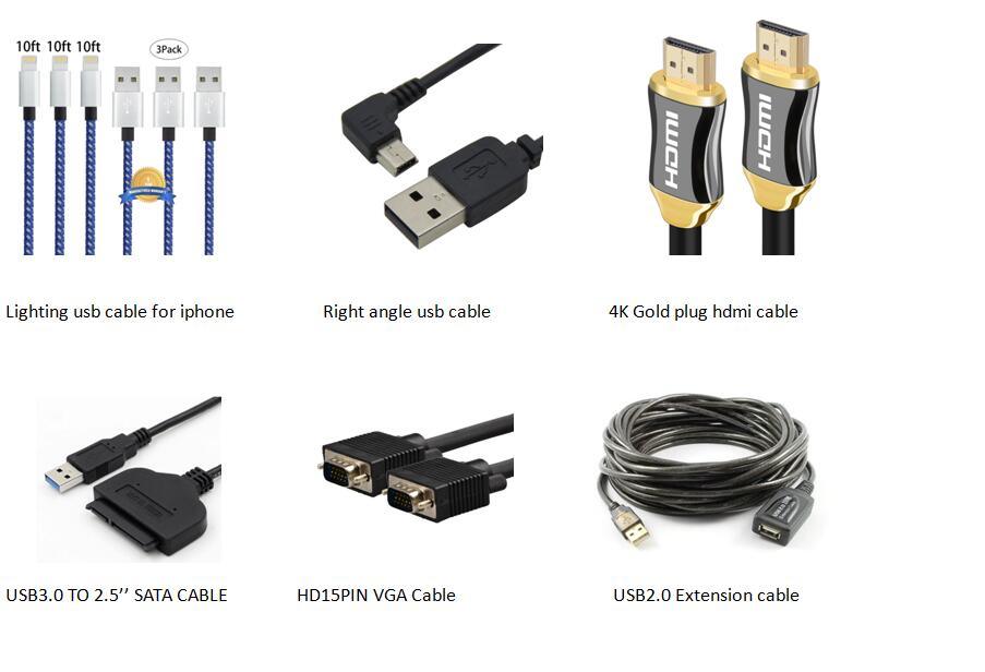 High Quality Micro HDMI to VGA Converter Cable Support 1080P