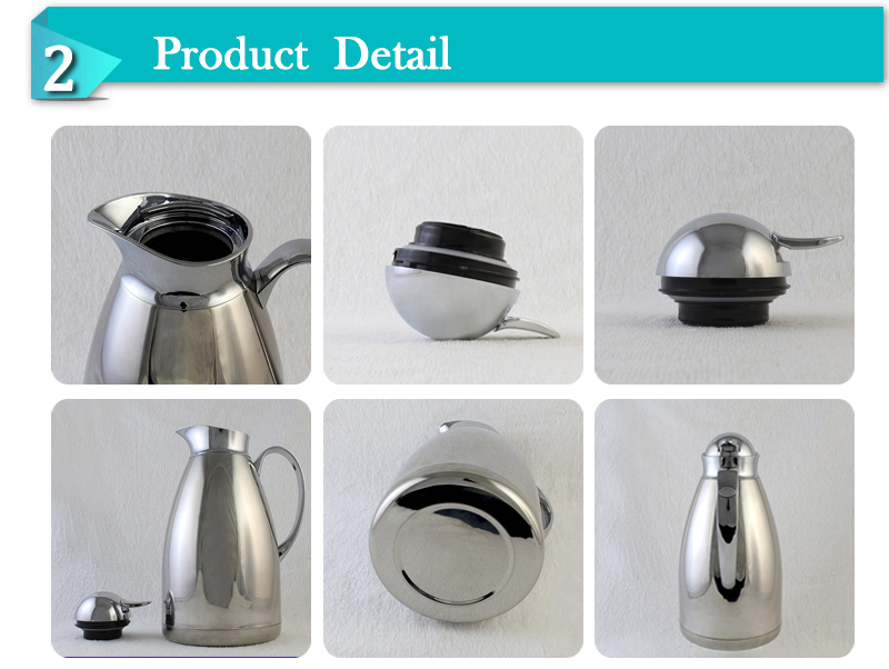 2017 New Double Wall Stainess Steel Vacuum Flask Tea Pot