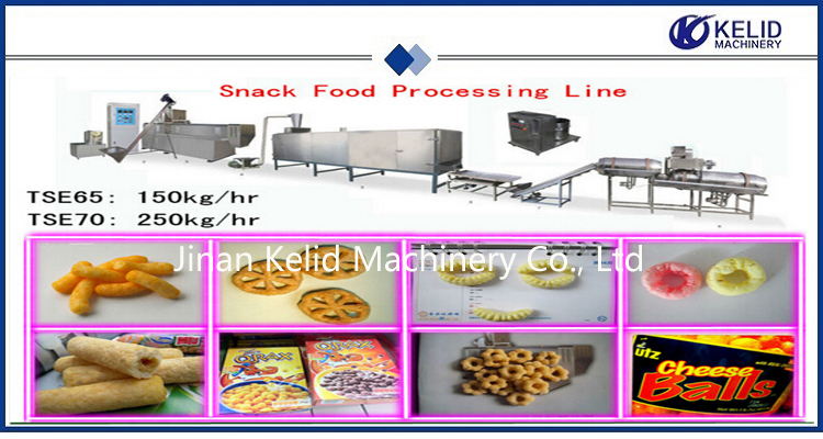 High Output Low Input Puffed Extruded Snacks Machine