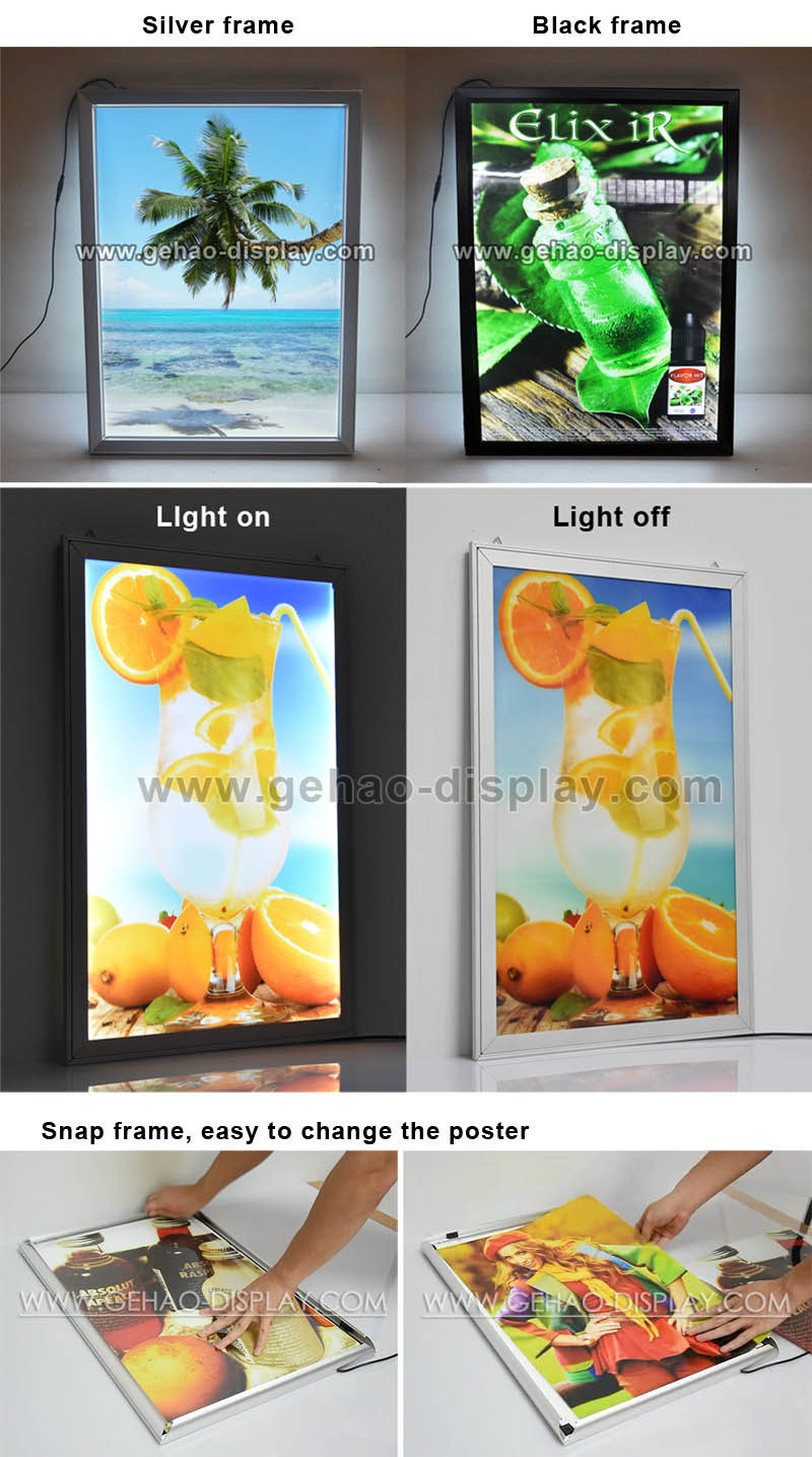 Snap Open Aluminum LED Sign Display LED Menu Board