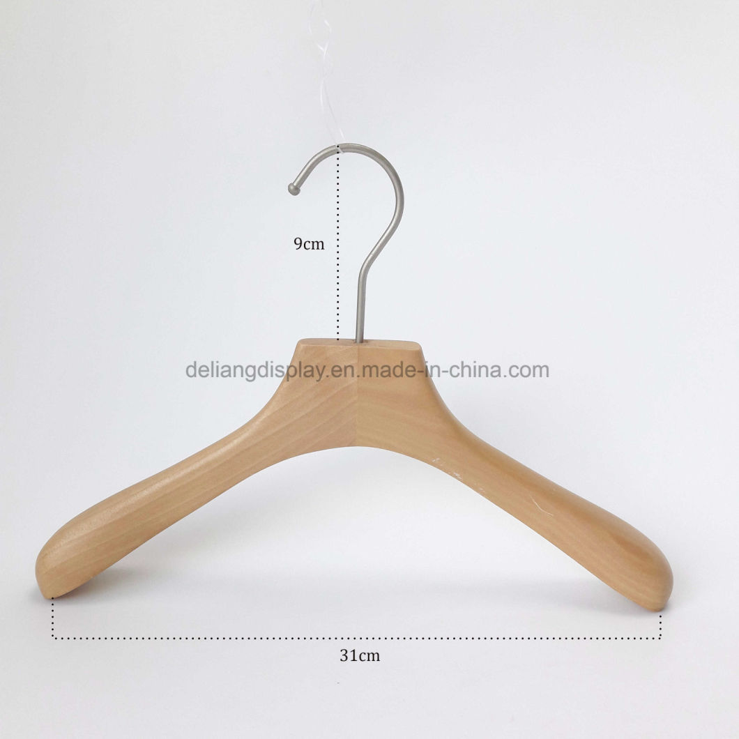 Wooden Hanger for Baby Clothes Store with Round Hook