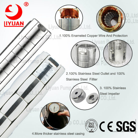 6 Inch Stainless Steel Ss Housing Submersible Deep Well Pumps