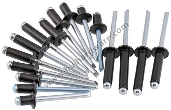 Aluminum/Steel Domed Head Open End Core-Pulling Blind Rivets