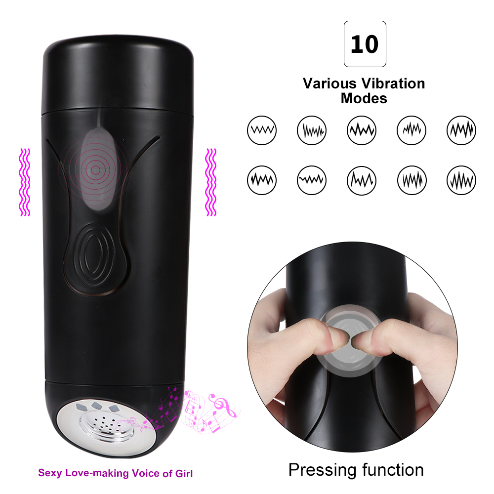 TPR Material Masturbation Male Rechargeable Vibrator Sex Vagina Heated Pussy Cups Adult Toy