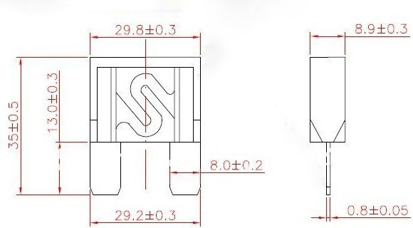 29mm Max Heavy Blade Fuse 50A 60A 80A 100A 120A Blade Fuse