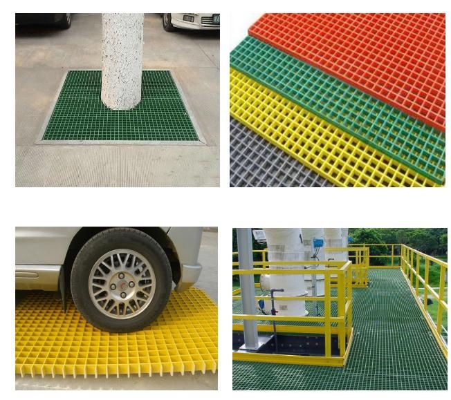 2018 Hottest Sale FRP Square Mesh 38X38, 40X40, 50X50, 30X30, etc GRP Grating