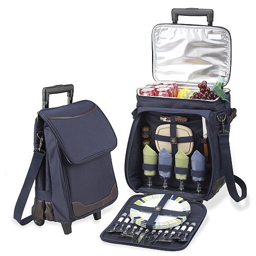 Trolley Insulated Cooler Rolling Picnic Bag Wheel Thermal Ice Lunch Bag