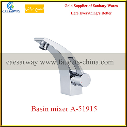 Brass Single Handle Sanitary Ware Chrome Bathroom Basin Water Tap