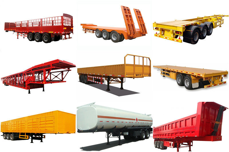 4 Axles with One Axle Lifted Flatbed Semi Trailer for Ghana