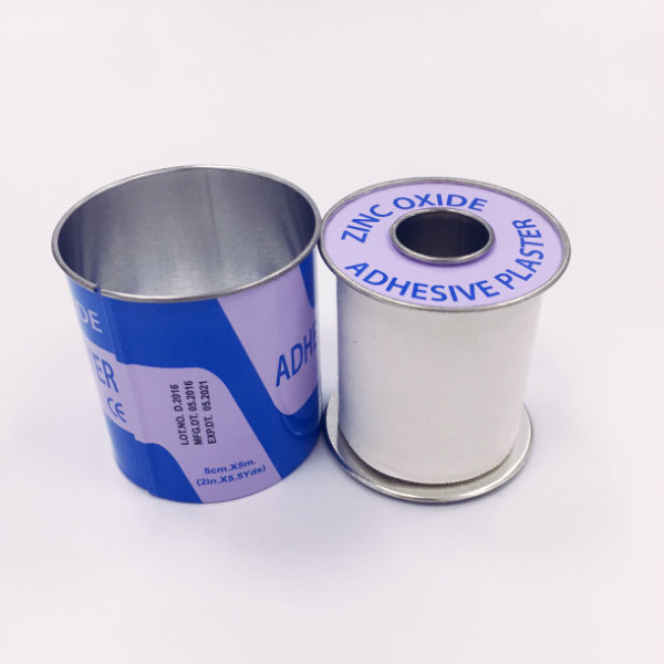Surgical Tape Zinc Oxide Adhesive Plaster with Steel Cover