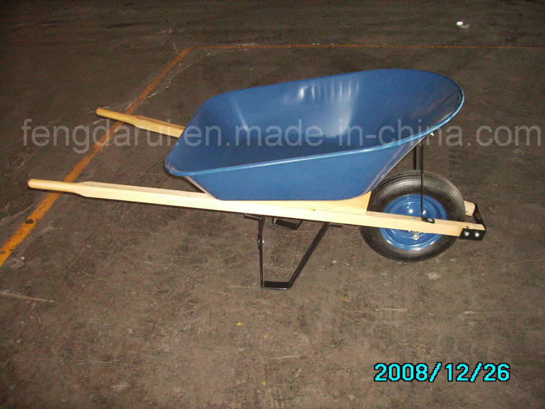 Popular Wooden Handle Metal Wheel Barrow (WH5400) with Air Wheel