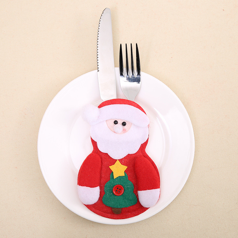 Santa Knife Fork Set Christmas Cutlery Set