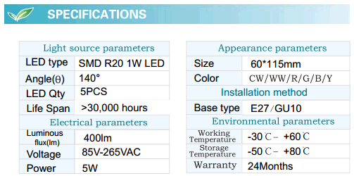 A60 LED Light Bulb A60 Bulb 3W 5W