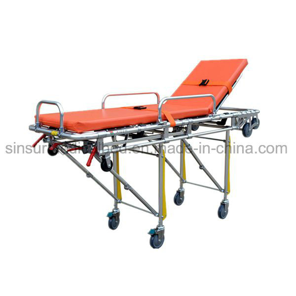 Medical Emergency Automatic Loading Folding Ambulance Stretcher