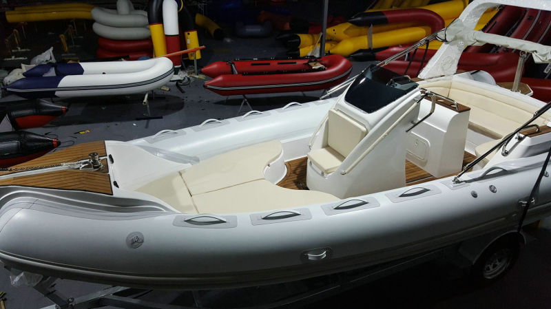 22.3feet 6.8m Inflatable Rib Boat, Rescure Boat, Fishing Boat, Rigid Hull Boat, PVC and Hypalon