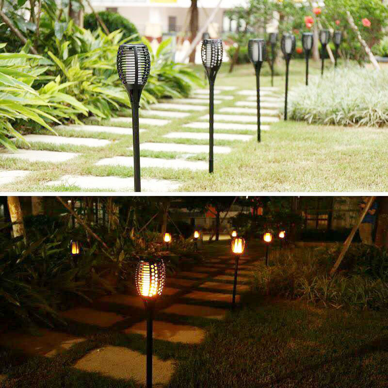 Hot Sale Solar Power Garden Light Outdoor Dancing Flame LED Light Fire Solar Light