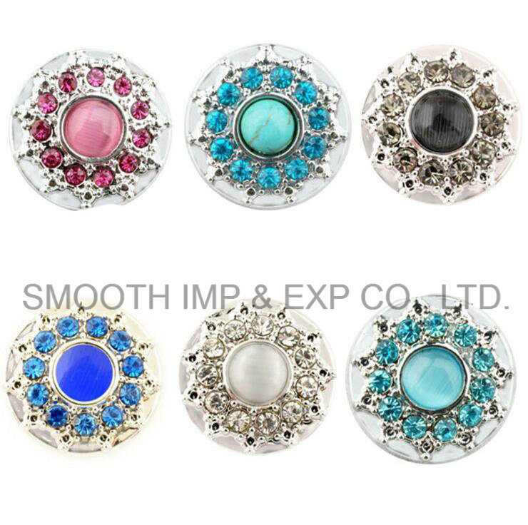 Alloy Rhinestones Diamond Fashion Noosa Snap Button Garment Accessories Jewelry