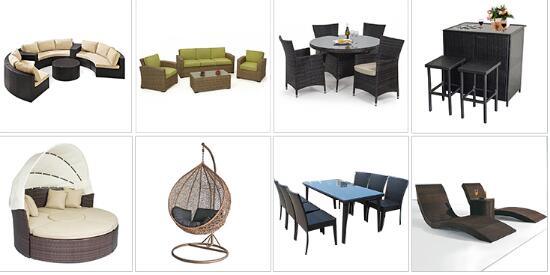1 Table4 Seater Collapsible Outdoor Furniture PE Rattan Home Furniture (LL-RST016)