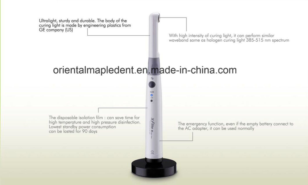 New Dental 5W LED Cordless Wireless Compact Powerful Curing Light Lamp (OM-L042)