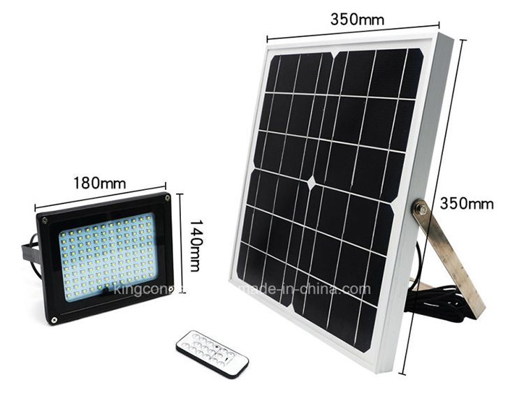 Outdoor Garden Street Lighting Security Solar LED Flood Light with Remote Control and 120PCS Super-Brightness LED Chips